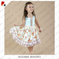 JannyBB new design floral ruffle toddler dress